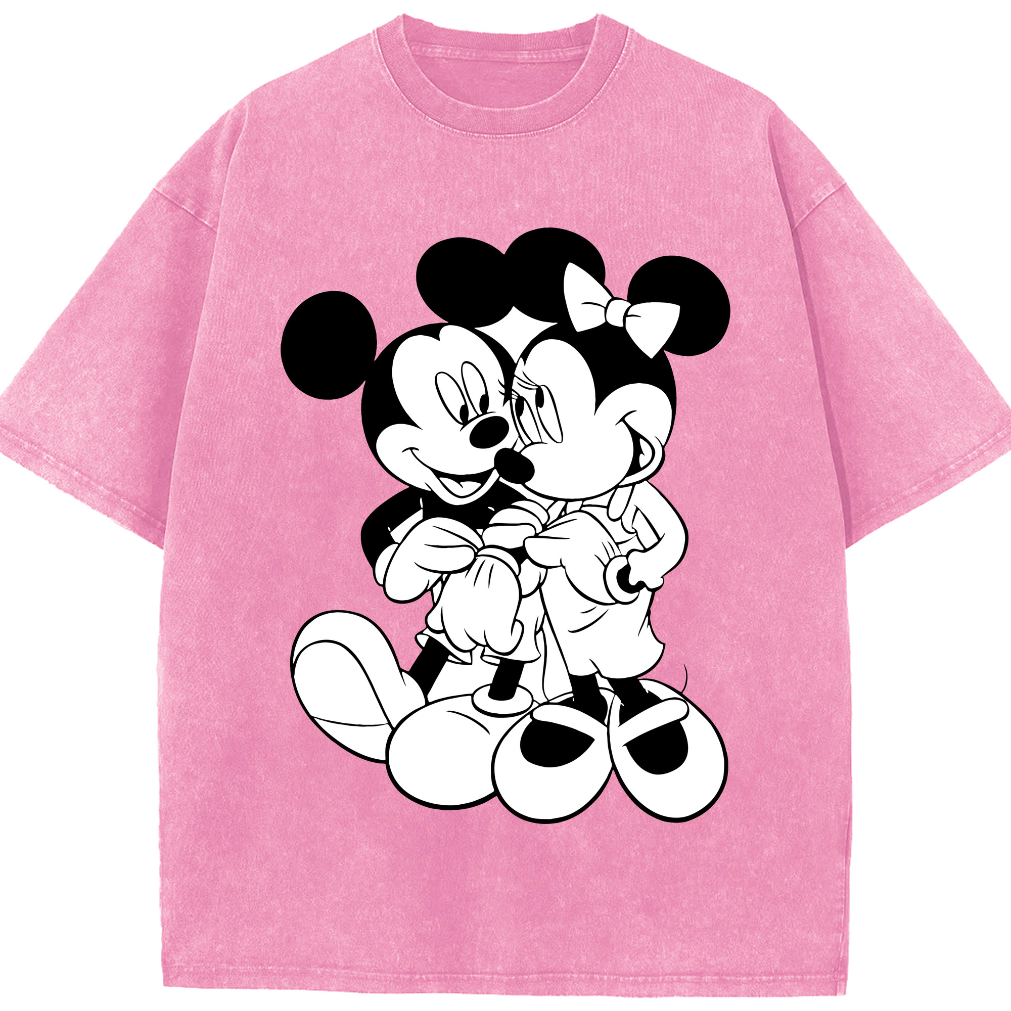 （画像用） ミッキーマウス Mickey Mouse 綿100% ヴィンテージ風 半袖Tシャツ（フロントプリント）